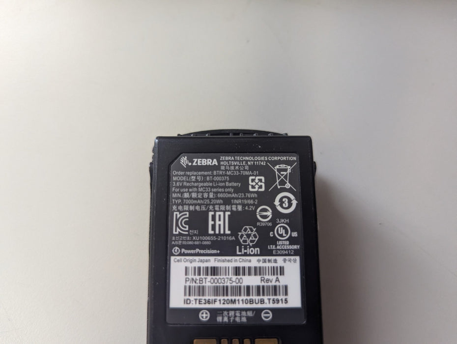 ZEBRA BT-000375  Genuine 6600mAh Battery