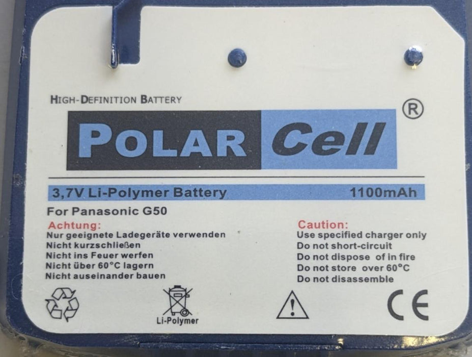 Polar Cell For Panasonic G50 Battery - 1100mAh