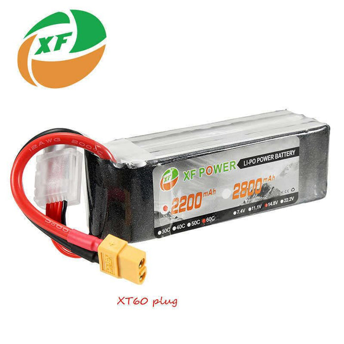XF Power 14.8V 2200mAh 60C 4S Lipo Battery XT60 Plug for Feilun FT011 RC Boat