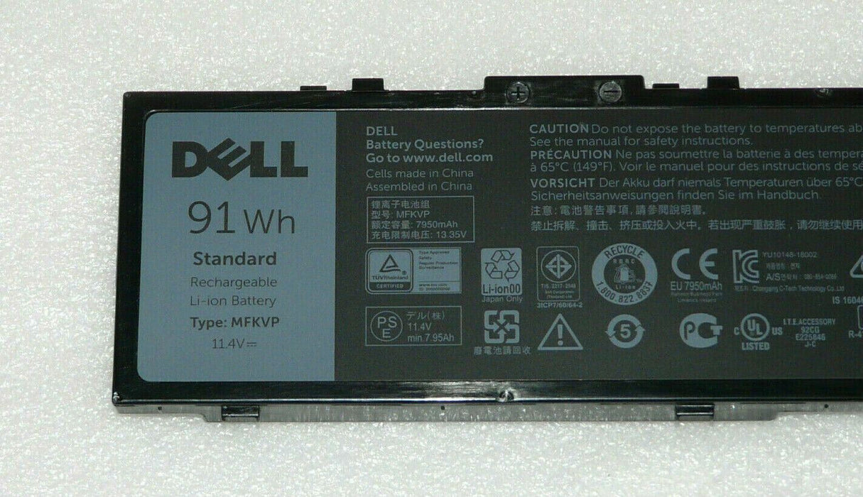 NEW GENUINE DELL PRECISION 15 7510 7520 6CELL 91WH BATTERY MFKVP RDYCT TWCPG