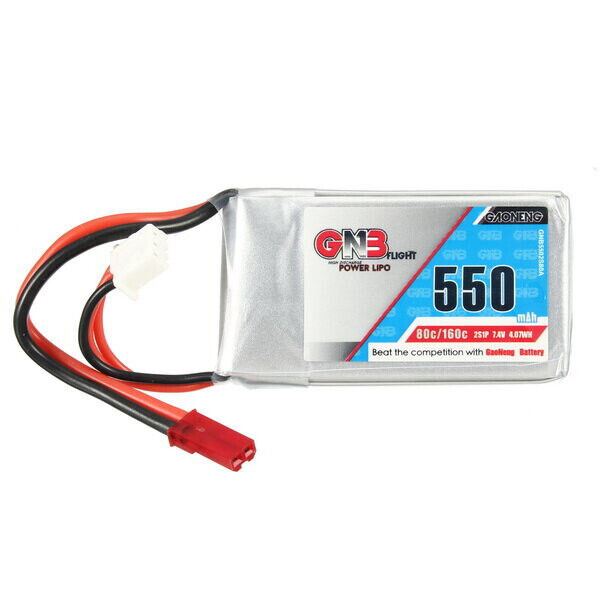 Gaoneng GNB 7.4V 550mAh 2S 80/160C Lipo Battery JST Plug For Aurora 90 10