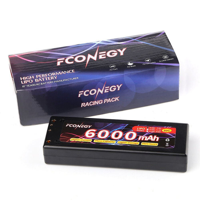 Fconegy RC toys' accessories 6000 mAh 2S 7.4V 60C hardcase Lipo battery pack