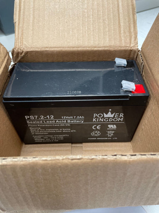 Power Kingdom 12v 7.2Ah Gel Battery New PS7.2-12