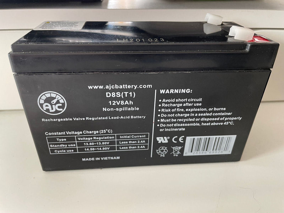 AJC D8S(T1) 12v 8Ah Rechargeable battery Used