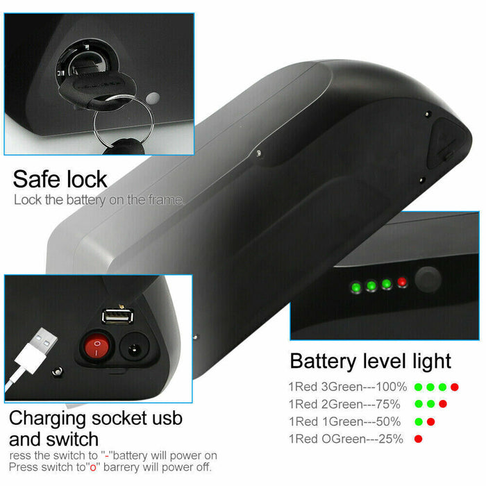 X-Go 48V 13Ah Lithium E-Bike Battery For 1000W Electric Bicycle