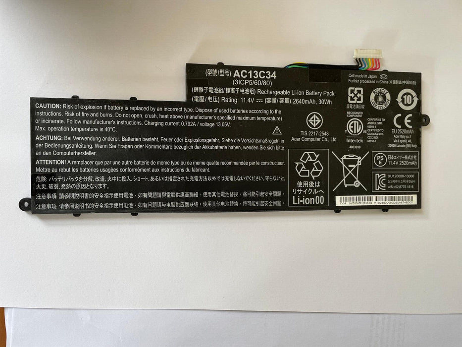 Genuine AC13C34 Battery Acer Aspire 132P V5-122P 132P E3-111 112 ES1-111M MS2377