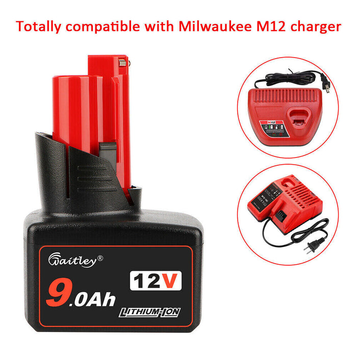 Milwaukee M12 9Ah Replacement Battery 12V 9000mah Lithium-ion For Cordless Tool