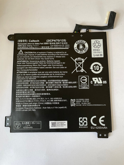 GENUINE ACER CALTECH 9 PIN 7.4v BATTERY MODEL: 2ICP4/70/125