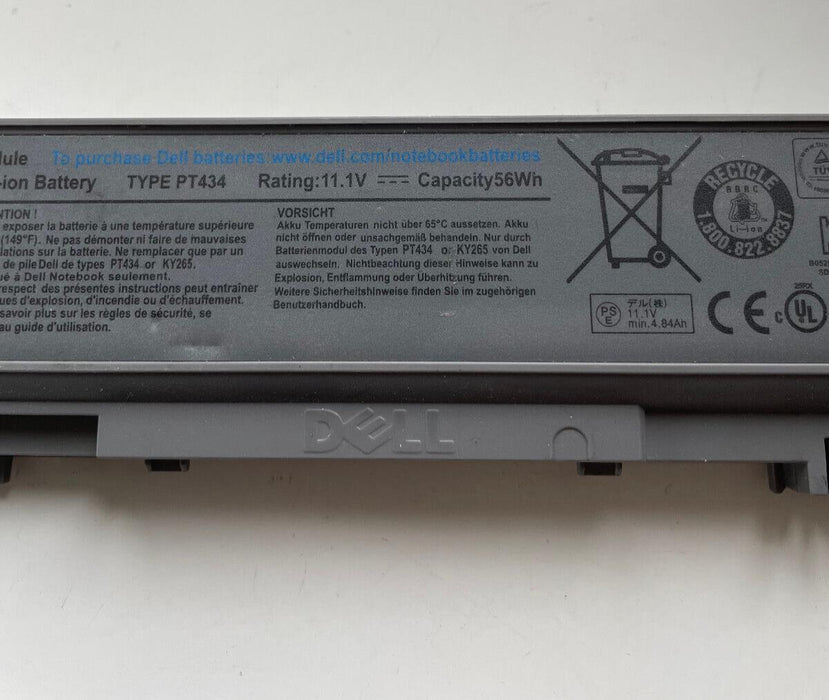 Genuine DELL LATITUDE E6400 / E6500 11.1V 56Wh PT434 BATTERY DELL P/N 0PT436
