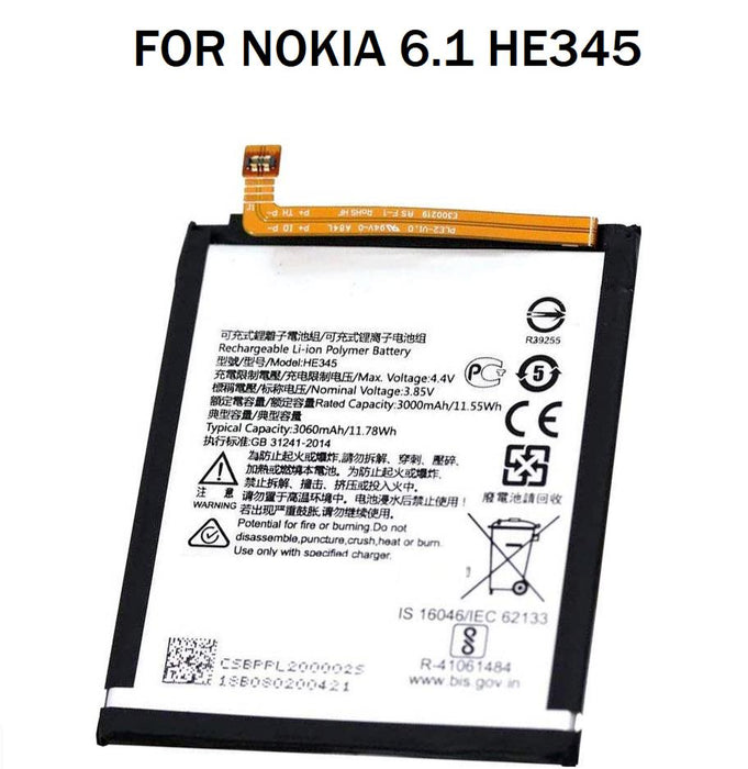 NEW REPLACEMENT BATTERY FOR NOKIA 6.1 HE345 3060mAh UK