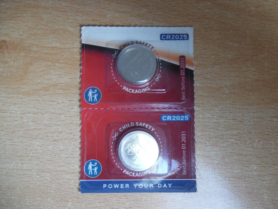 2 Panasonic CR2025 3V Lithium Coin Cell Battery 2025 For Watches Fob Keys Alarm