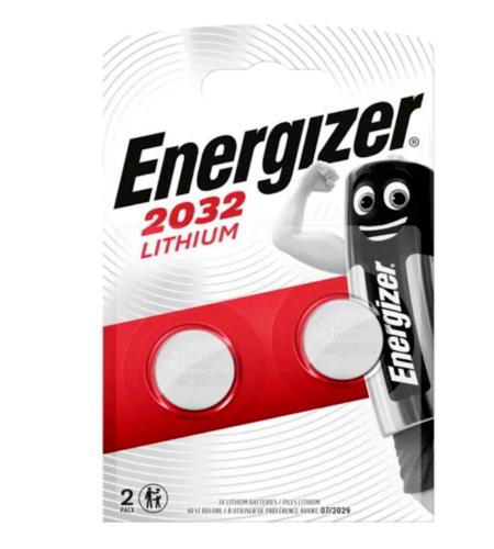 2 x Energizer CR2032 3V Lithium Coin Cell Battery  DL2032, BR2032 LONG EXPIRY