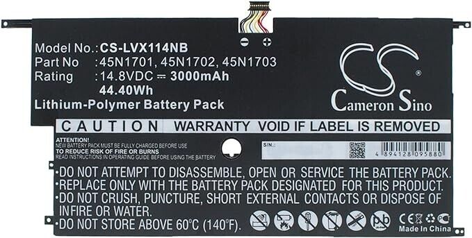 CS-LVX114NB Notebook battery 3000mAh compatible with [Lenovo] 20A7, 20A8, Carbon