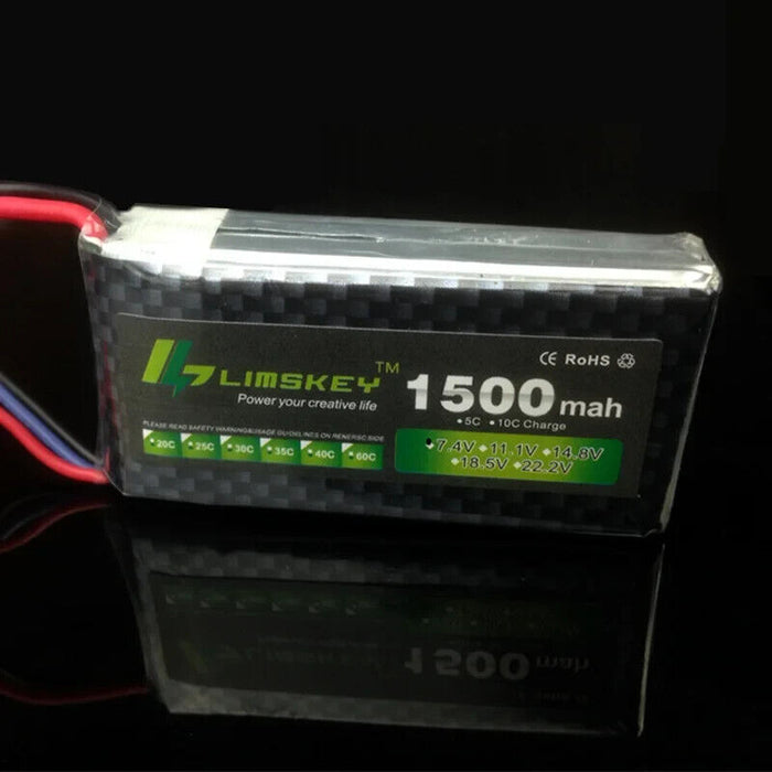 Limskey Power 2s 1500mAh 7.4V LiPo Battery XT60