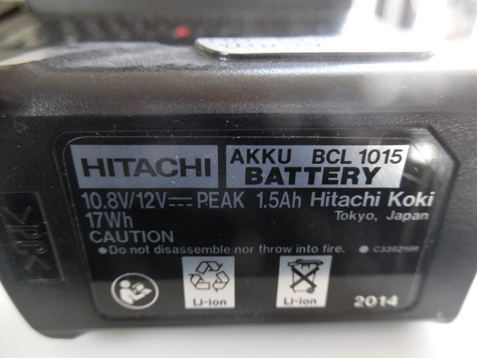 GENUINE HITACHI BCL1015 AKKU 10.8V  Li-ION BATTERY X1 (PRICE FOR ONE BATTERY)