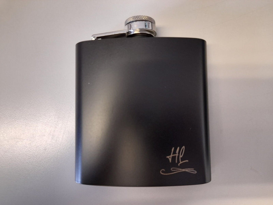 Monogrammed 'HL'  6oz Hip Flask Ideal For Best Man, Groomsman, Usher