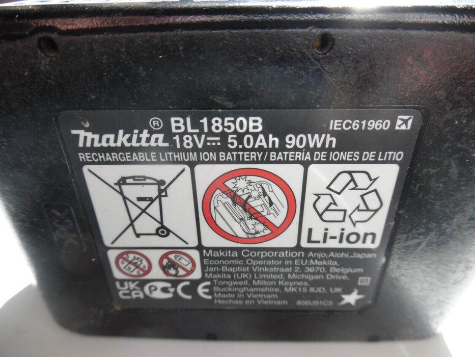 Genuine Makita BL1850B 5.0AH 18v Li-ion battery Used