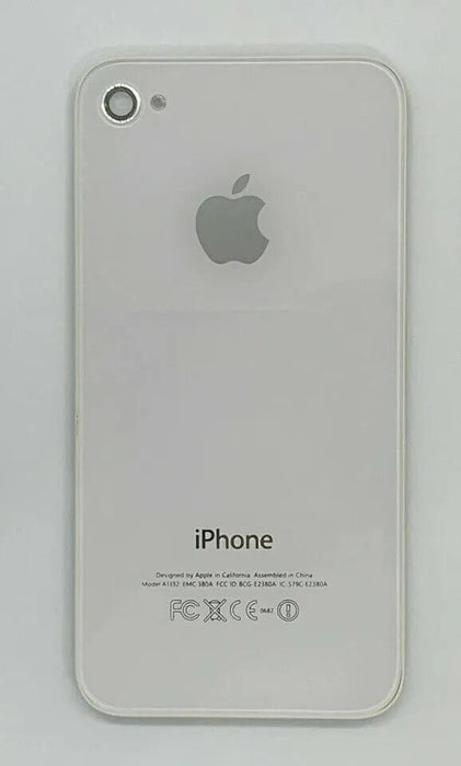 Apple iPhone 4 Glass Back Battery Cover - Colour: White - Model A1332