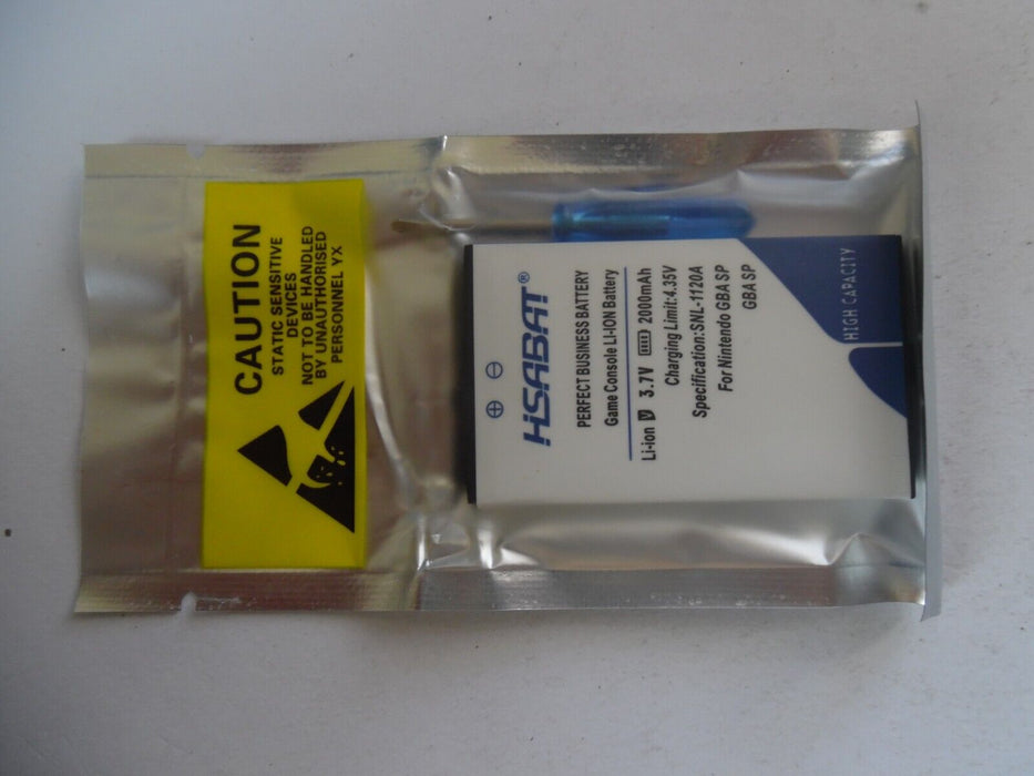 hsabat replacement gba sp battery 2000mAh