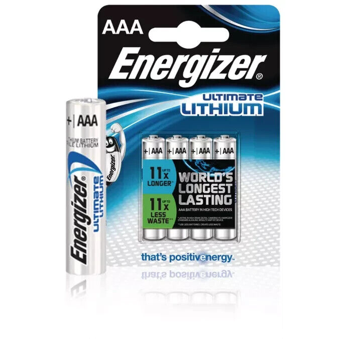 Energizer Lithium Battery AAA 1.5V Ultimate 4 Pack