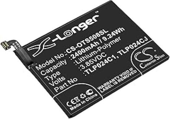 CS-OTS508SL Battery 2400mAh compatible with [Alcatel] 1X Evolve, 1X Evolve 5059Z