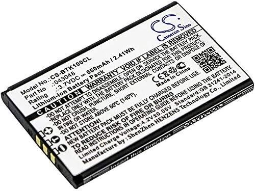 CS-BTK100CL Battery 650mAh compatible with [BT] Elements 1K replaces 043048