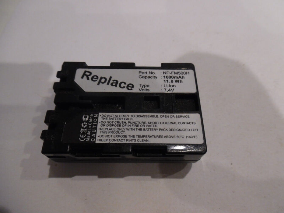 Sony NP-FM500H Battery Replacement 7.2v 1600mAh