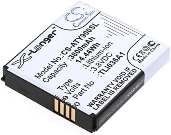 CS-ATY900SL Battery 3800 mAh Compatible with Alcatel One Touch Link 4G+, One T
