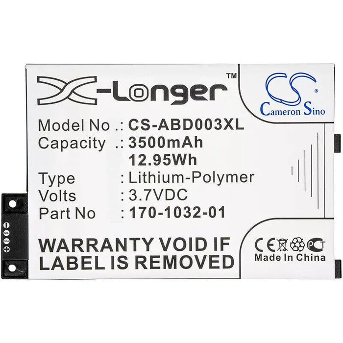 Replacement Battery - CS-ABD003XL - Amazon Kindle 3 170-1032