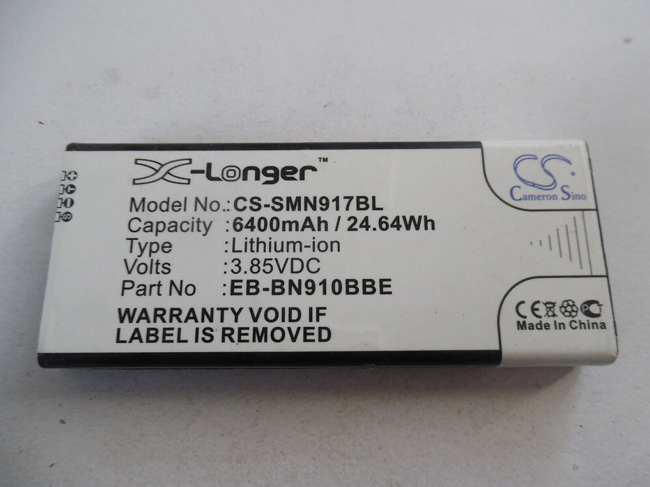CS-SMN917BL Battery 6400mAh compatible with [Samsung] Galaxy Note 4