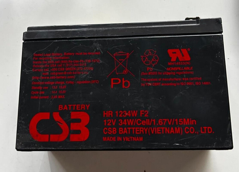 CSB HR1234W F2 12V 34W High Rate Discharge Lead Acid Battery For UPS Systems