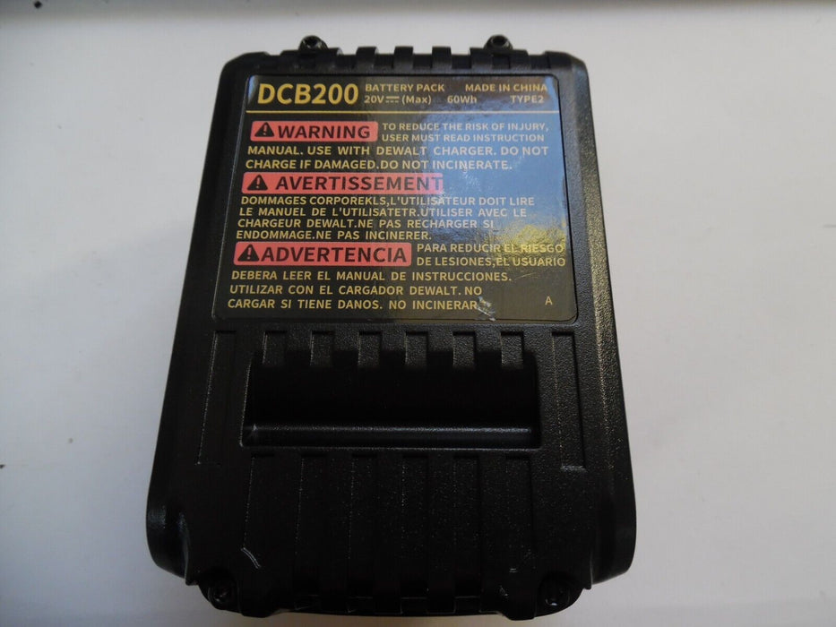 For DeWALT Battery  20V 6Ah 6000mAh  Li-ion DCB200