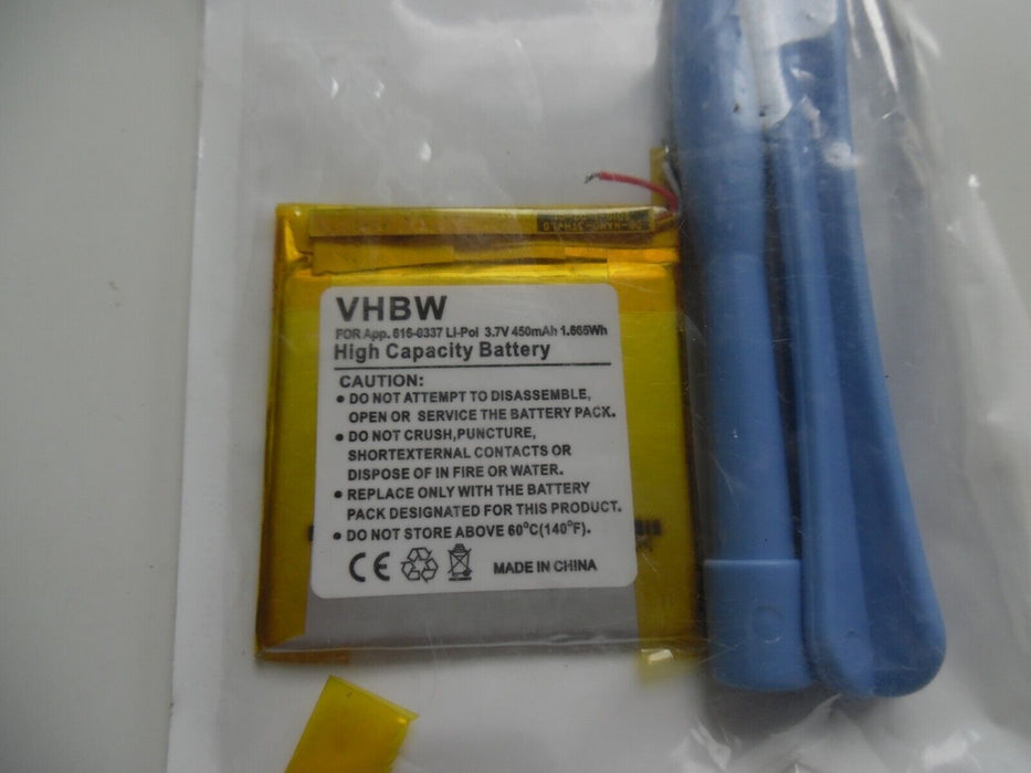 Li-Polymer Battery for Apple iPod Nano G3 8GB 3.7V 450mAh