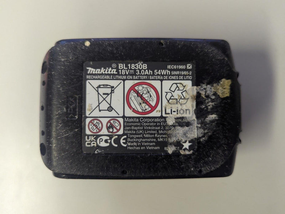 Genuine Makita BL1830 LXT 18V 3.0Ah Lithium-Ion Battery (Used)