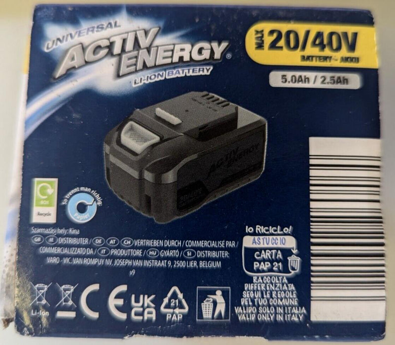 Activ Energy 20V/40V 5Ah/2.5Ah Battery