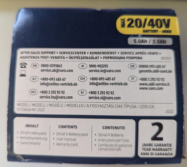 Activ Energy 20V/40V 5Ah/2.5Ah Battery