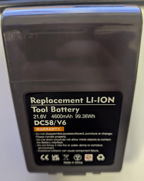 DC58/V6 Battery FOR Dyson 21.6v 8000mAh