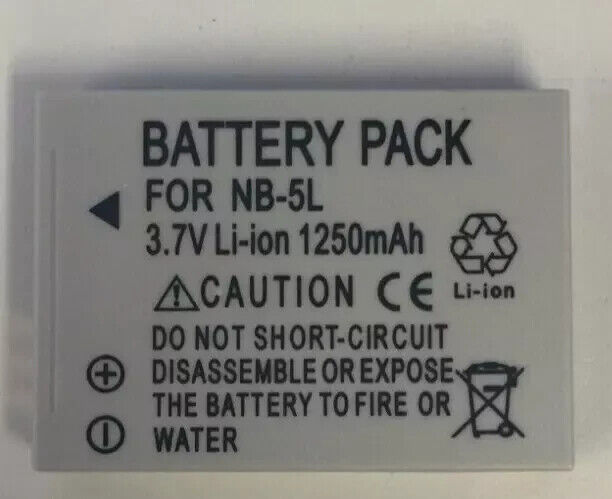 NB-5L Battery for Canon IXUS 90, 980, 990 SX210 SX220 SX230 S110 S