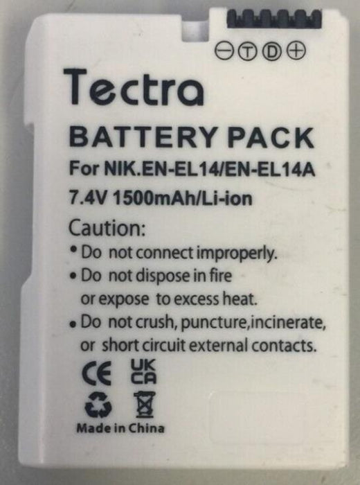 for Nikon EN-EL14 Battery -D3100 D3200 D3300 D3400 D5100 D5200 D5300 D3500 D5600