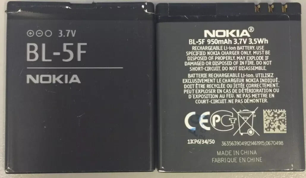 GENUINE USED BL-5C BATTERY 1020mAh FOR NOKIA 106 1100 1600 2300 6230 6630