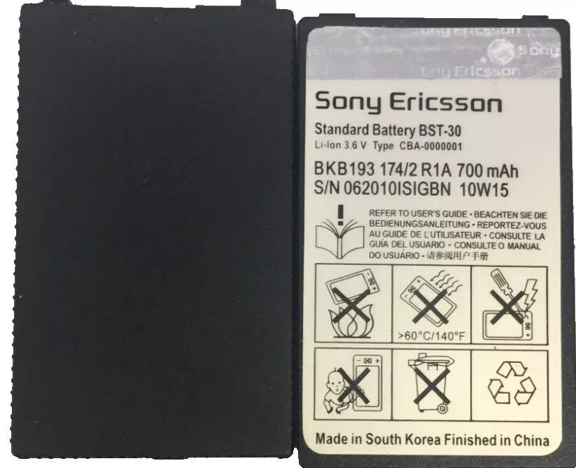New Genuine Original Sony Ericsson Battery BST-30 K700i T220 T230 T290i K500 etc