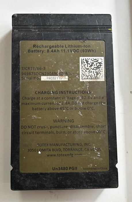Totex MFG 8.4ah 11.1v 93Wh Battery 3ICR19/66-3