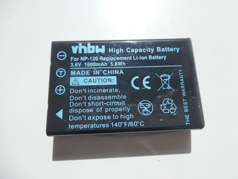 np-120 battery for casio exilim 1600mAh