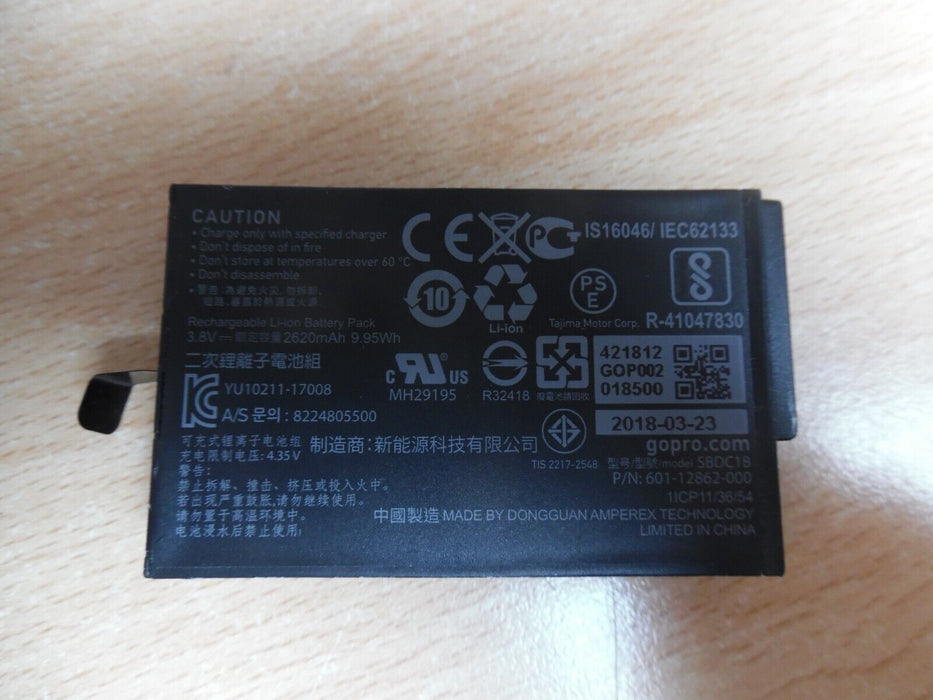 Go-Pro Max Rechargeable Battery 1600mAh Compatible Go-Pro Accessory SBDC1B