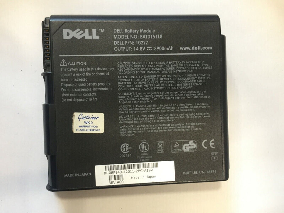 Original Used DELL battery module BAT3151L8 - 14.8V/3900mAh