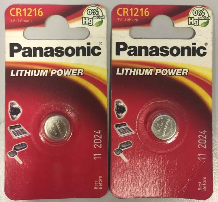 Panasonic CR1216 3v Lithium Coin Cell Battery 2 Pack EXP 11/24