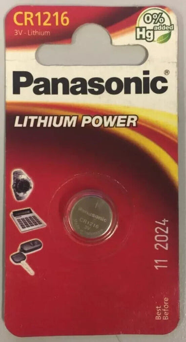 Panasonic CR1216 3v Lithium Coin Cell Battery 2 Pack EXP 11/24
