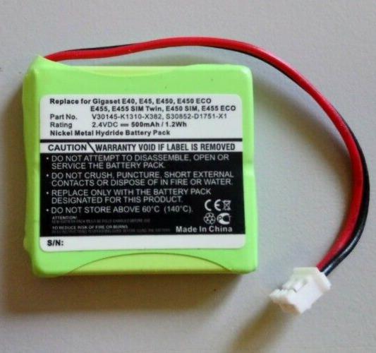 For Audioline SLIM DECT 500,502,580,581 2.4v 500mAh  Battery Ni-MH