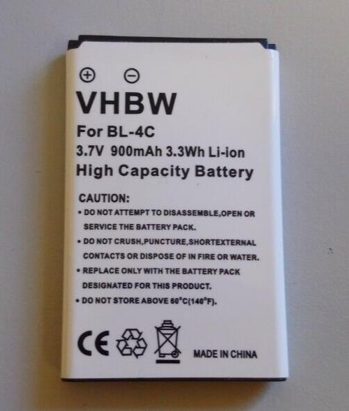 New VHBW BL-4C Battery 900mAh for Nokia 7610 6260 3500 2650 5100 6100 6300 UK