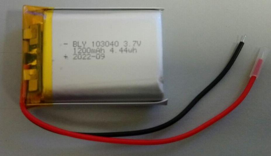 3.7v Lithium Polymer Battery Cell Li-Po BLY 103040 1200mAh